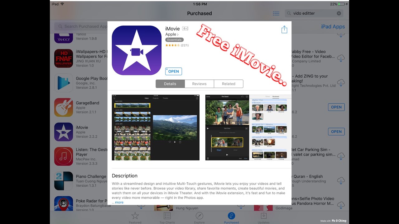 apple store imovie free download